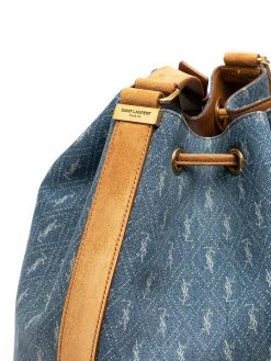 Saint Laurent YSL dimaond pattern denim bag