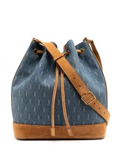 Saint Laurent YSL dimaond pattern denim bag