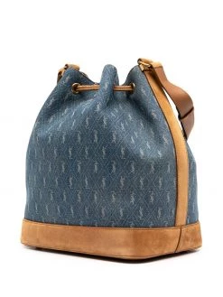 Saint Laurent YSL dimaond pattern denim bag