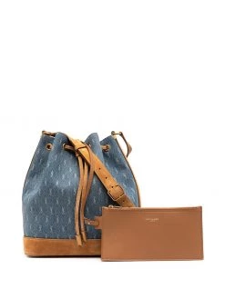 Saint Laurent YSL dimaond pattern denim bag