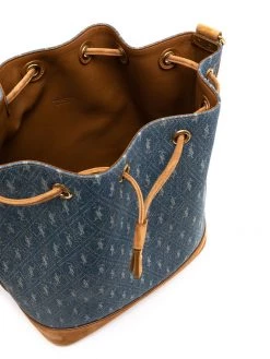 Saint Laurent YSL dimaond pattern denim bag