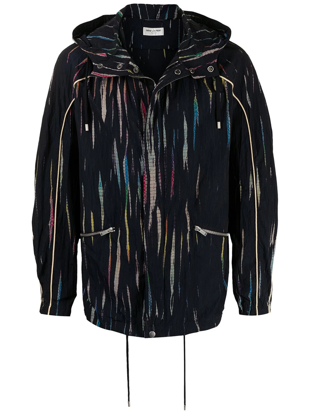 Saint Laurent crinkle-effect tie-dye windbreaker jacket