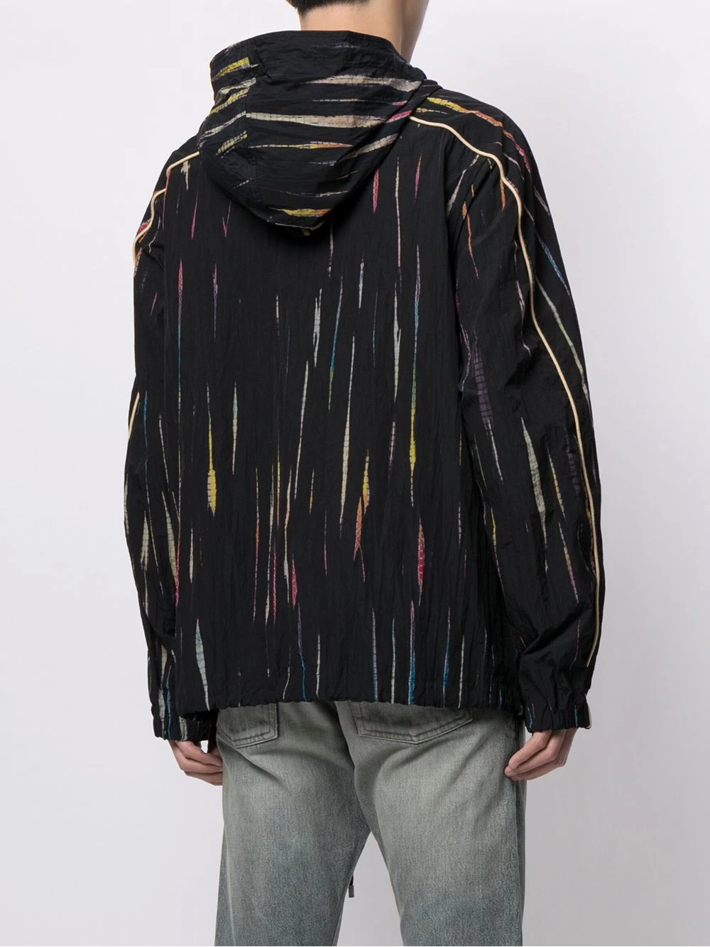 Saint Laurent crinkle-effect tie-dye windbreaker jacket