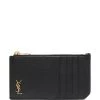 Saint Laurent logo-plaque zip-fastening cardholder