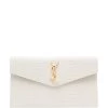 Saint Laurent Uptown crocodile-embossed pouch