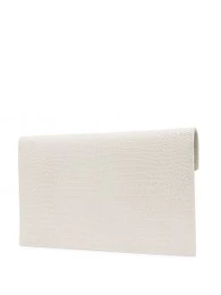 Saint Laurent Uptown crocodile-embossed pouch