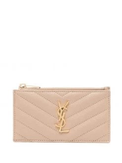 Saint Laurent quilted pebbled leather cardholder