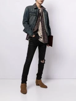 Saint Laurent faded-effect denim jacket