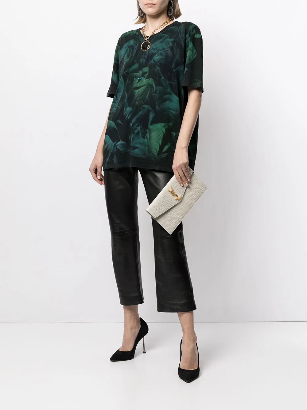 Saint Laurent tie-dye boyfriend-fit T-shirt