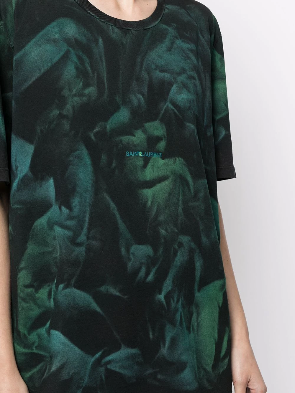 Saint Laurent tie-dye boyfriend-fit T-shirt