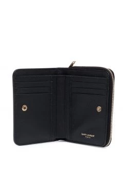 Saint Laurent logo-plaque zip-fastening wallet