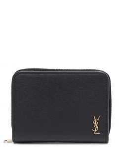 Saint Laurent logo-plaque zip-fastening wallet