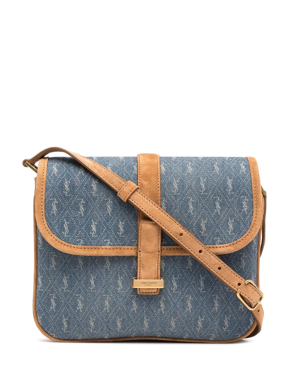 Saint Laurent monogram denim camera bag