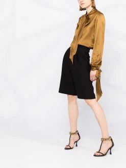 Saint Laurent long-sleeve pussy-bow blouse