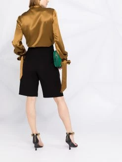 Saint Laurent long-sleeve pussy-bow blouse