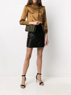 Saint Laurent roll-neck silk blouse