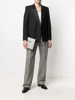 Saint Laurent logo-print clutch