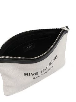 Saint Laurent logo-print clutch