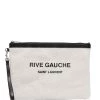 Saint Laurent logo-print clutch
