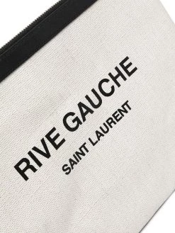 Saint Laurent logo-print clutch