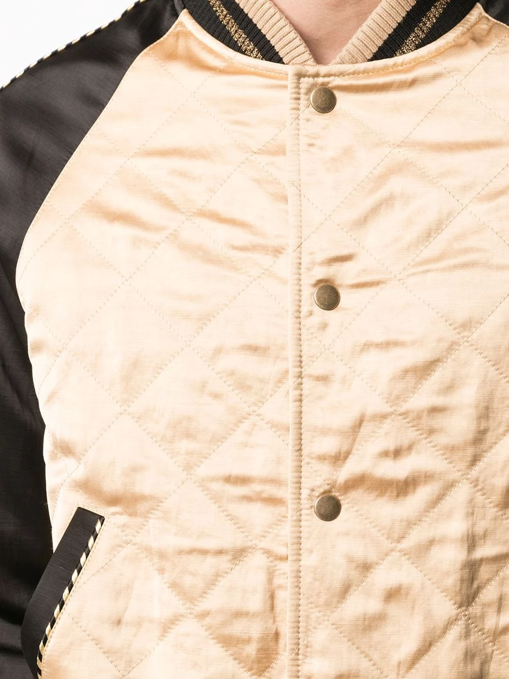 Saint Laurent diamond pattern bomber jacket