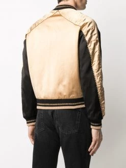 Saint Laurent diamond pattern bomber jacket