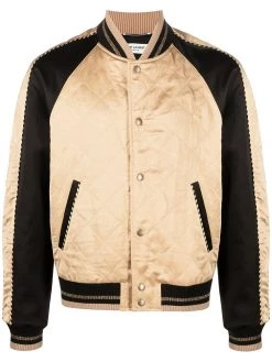 Saint Laurent diamond pattern bomber jacket