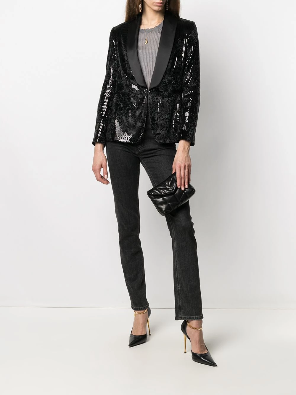 Saint Laurent small Loulou Puffer clutch