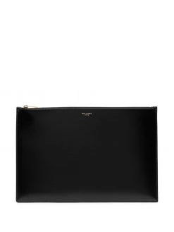 Saint Laurent embossed logo clutch