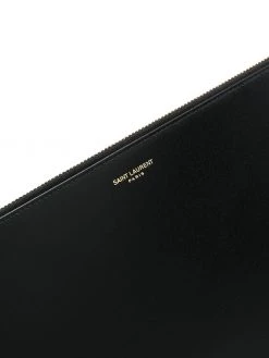 Saint Laurent embossed logo clutch