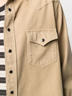 Saint Laurent stonewashed western denim shirt