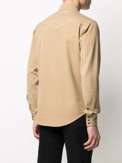 Saint Laurent stonewashed western denim shirt