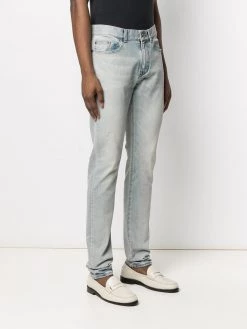 Saint Laurent faded-effect straight jeans