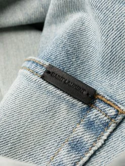 Saint Laurent faded-effect straight jeans