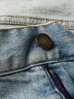 Saint Laurent faded-effect straight jeans