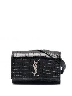 Saint Laurent croc effect belt bag