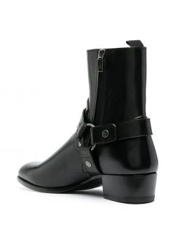 Saint Laurent Wyatt harness ankle boots