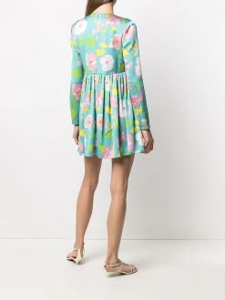 Saint Laurent floral-print babydoll dress