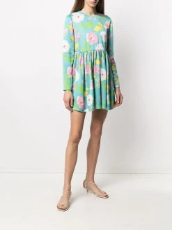 Saint Laurent floral-print babydoll dress