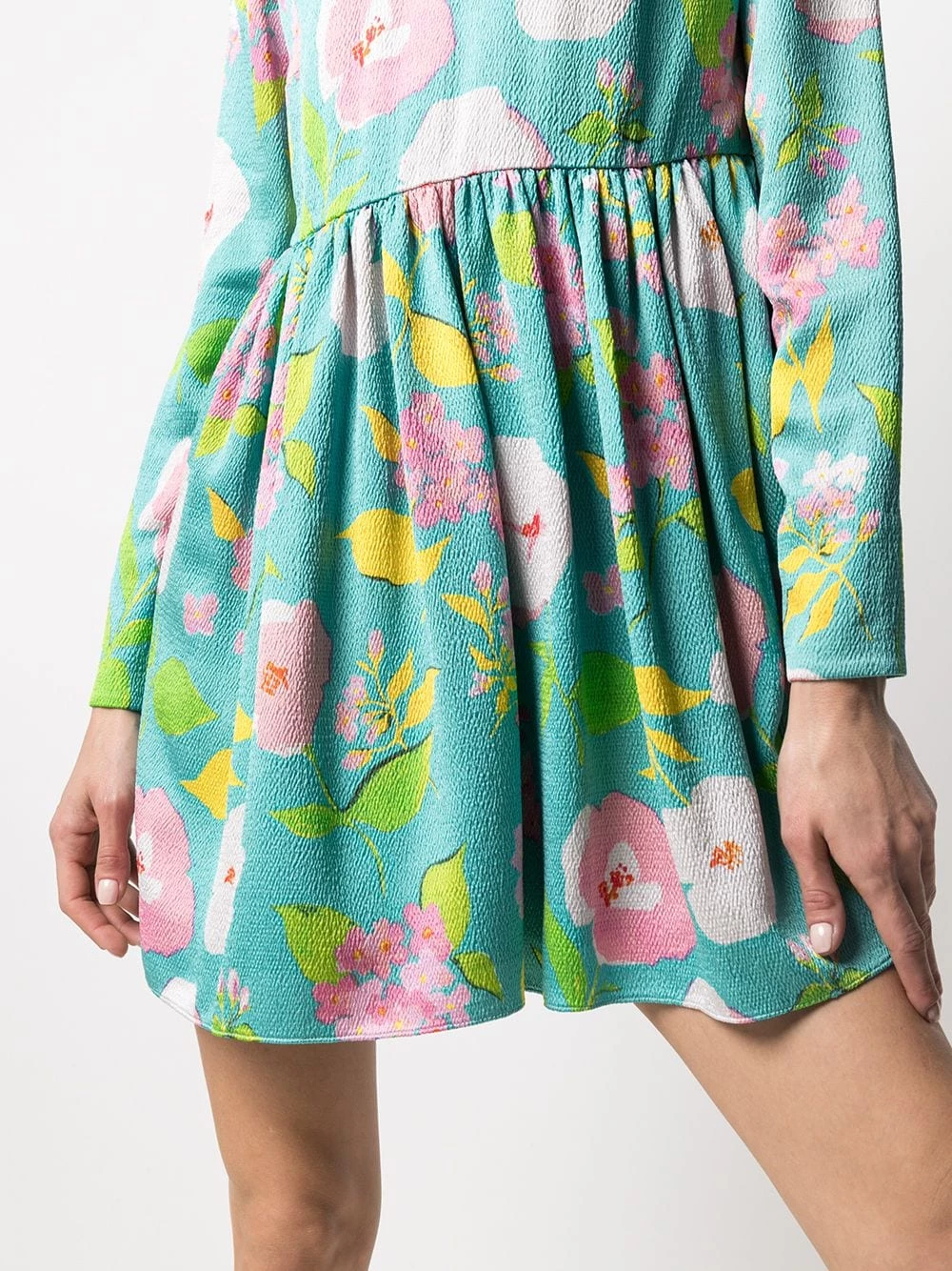 Saint Laurent floral-print babydoll dress