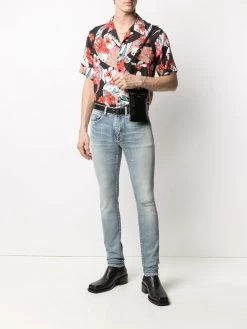 Saint Laurent distressed-detail skinny-fit jeans