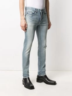 Saint Laurent distressed-detail skinny-fit jeans