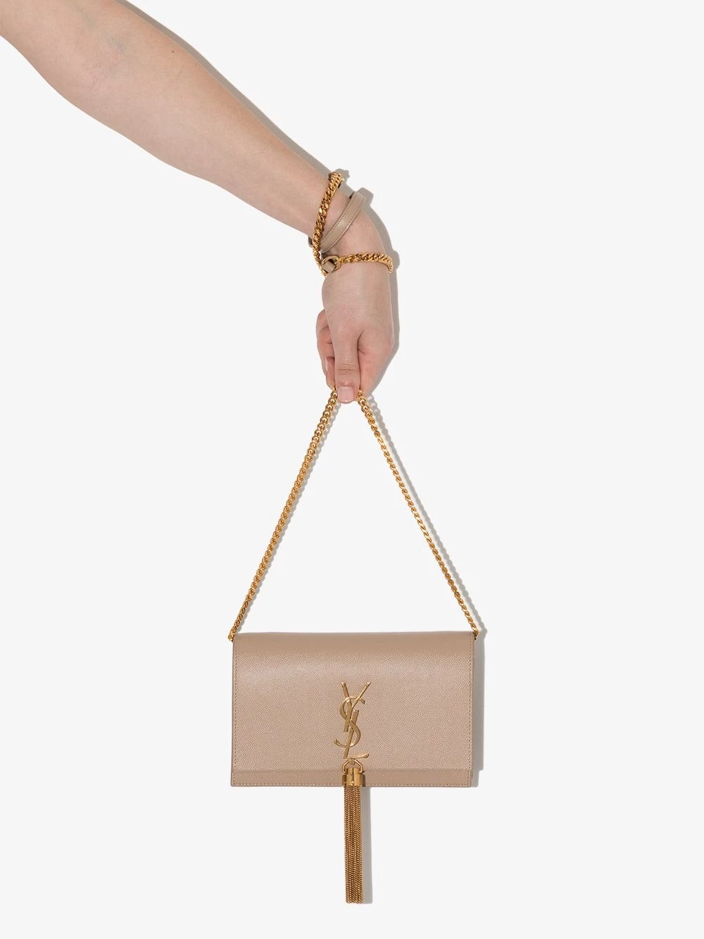 Saint Laurent Kate leather clutch bag