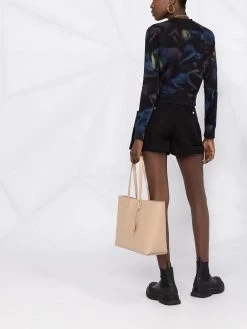 Saint Laurent logo-print wave-print sweatshirt