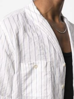 Saint Laurent striped short-sleeve shirt