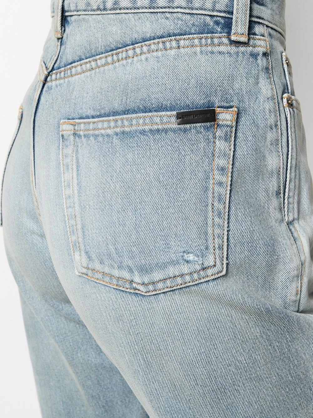 Saint Laurent high-waist ripped jeans