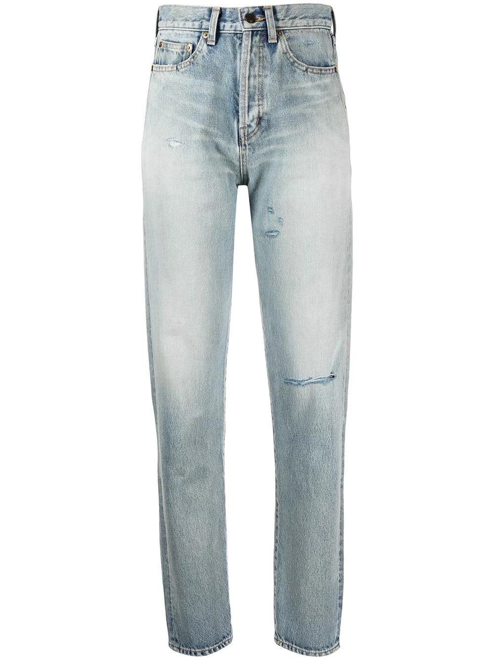 Saint Laurent high-waist ripped jeans