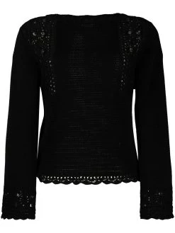 Saint Laurent bell-sleeves knitted top