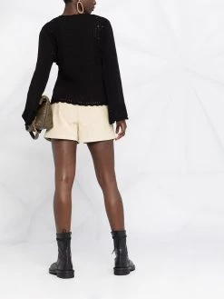 Saint Laurent bell-sleeves knitted top