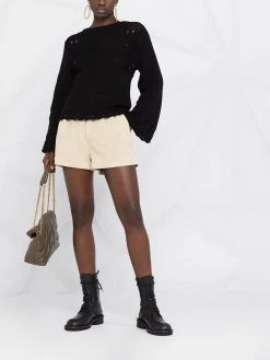 Saint Laurent bell-sleeves knitted top